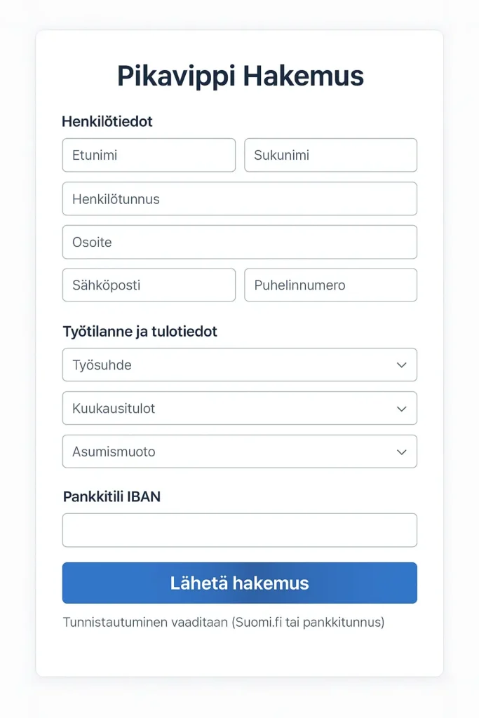Pikavippi on tyypillisesti nopea ratkaisu äkilliseen rahantarpeeseen, kun muut lainat ovat usein pidemmän harkinnan jälkeen haettuja ja suurempiin tarpeisiin.